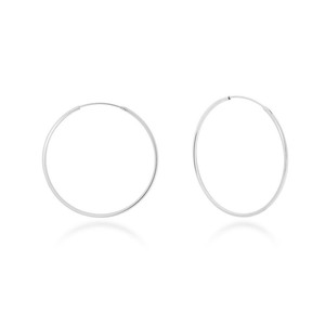 [아티카]40mm Basic Hoop Silver Earrings[925silver]