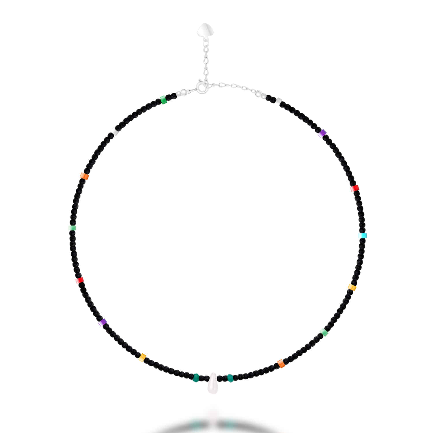  &#039;안녕 나야!&#039; 최강희, 에이프릴 나은 목걸이  Auspicious Rainbow Moonstone Natural Stone Beads Necklace [MSJ-BZJ90050]
