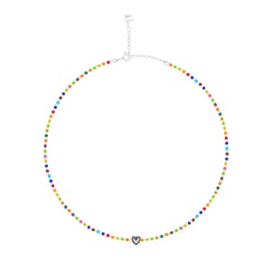 IridescentRonud Crystal Beads Necklace [MSJ-BZJ90027]